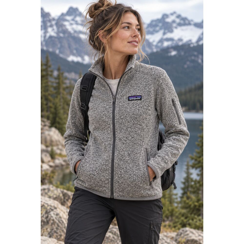 Patagonia Gray Full Zip Fleece Better Sweater Jacket Top   Women's Size Small